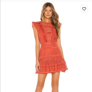 Saylor Carlotta Dress in Terra Cotta